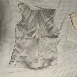 Emanuel Ungaro silver blouse petite